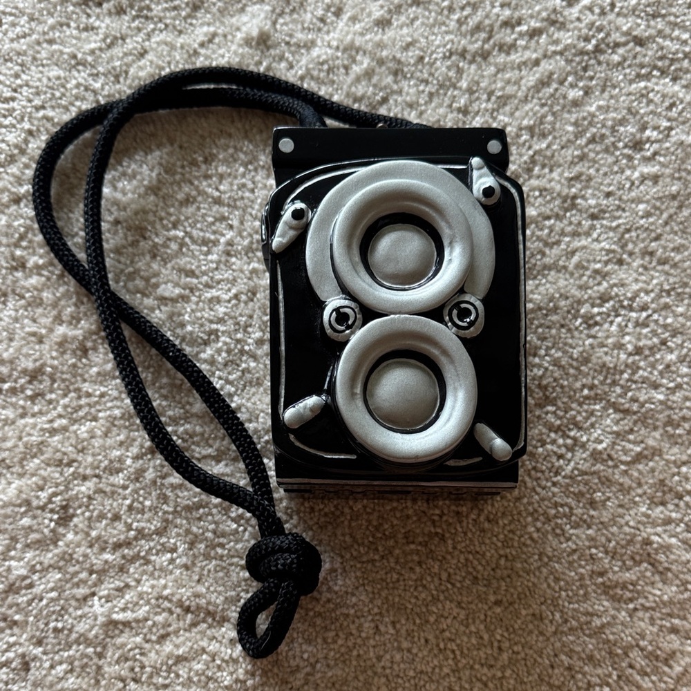 NWOT Timmy Woods Black and Silver Binocular Bag